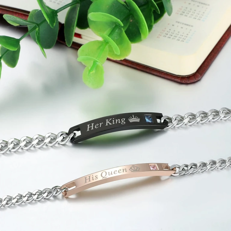 Apyrankių rinkinys Valentino dienai Porų apyrankės, tinkamos Valentino dienai ar jubiliejams