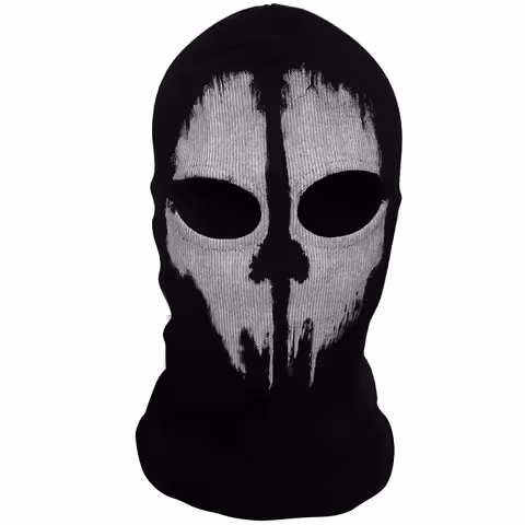 „Call of Duty Ghost“ kaukolės kaukė – Slidinėjimo, motociklo, airsoft, paintball juoda taktika