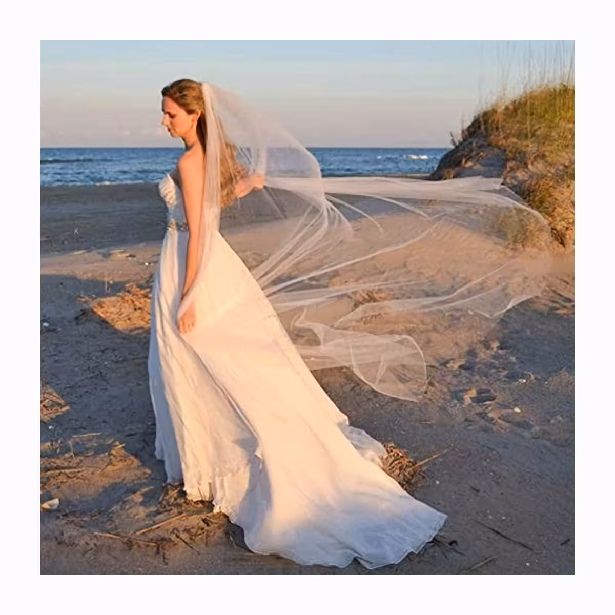 Finas tiulio nuotakos šydas, 2 metrų ilgis, minimalistinis stilius