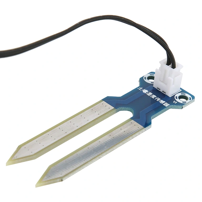 Jutiklis su plokšte ir laidu drėgmės dirvožemyje nustatymui