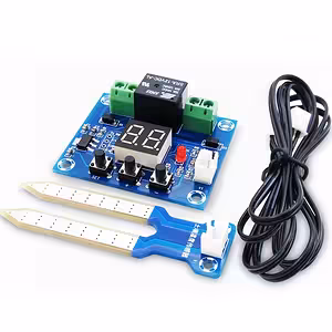 Dirvos drėgmės jutiklio modulis su relė 12V – Automatinio laistymo sodui/šiltnamiui valdiklis