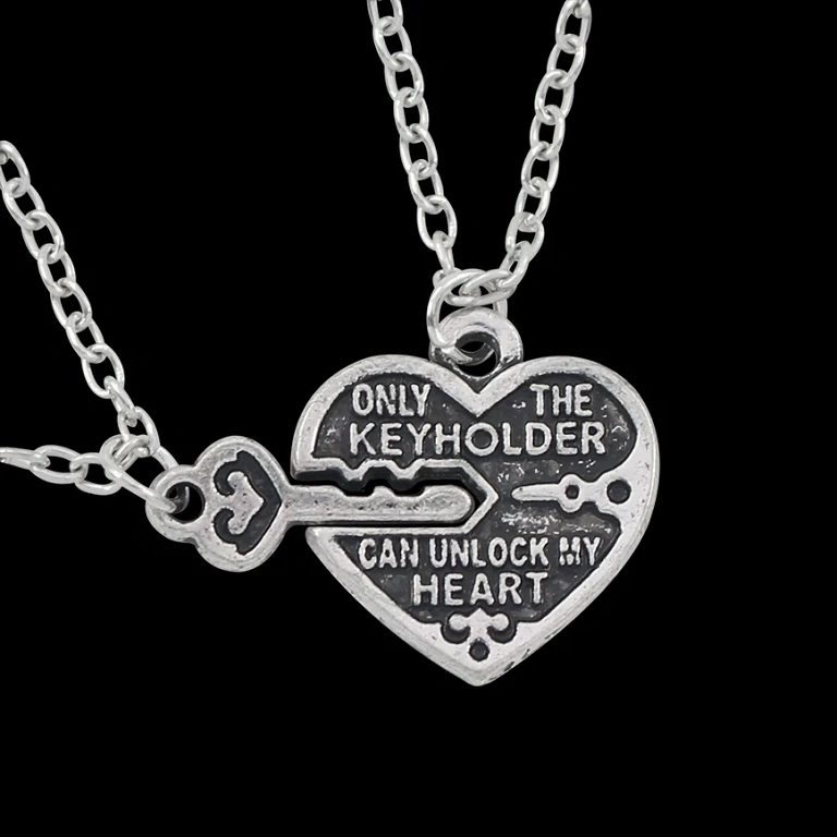 Draugystės grandinėlė su raktu ir širdimi geriausiems draugams