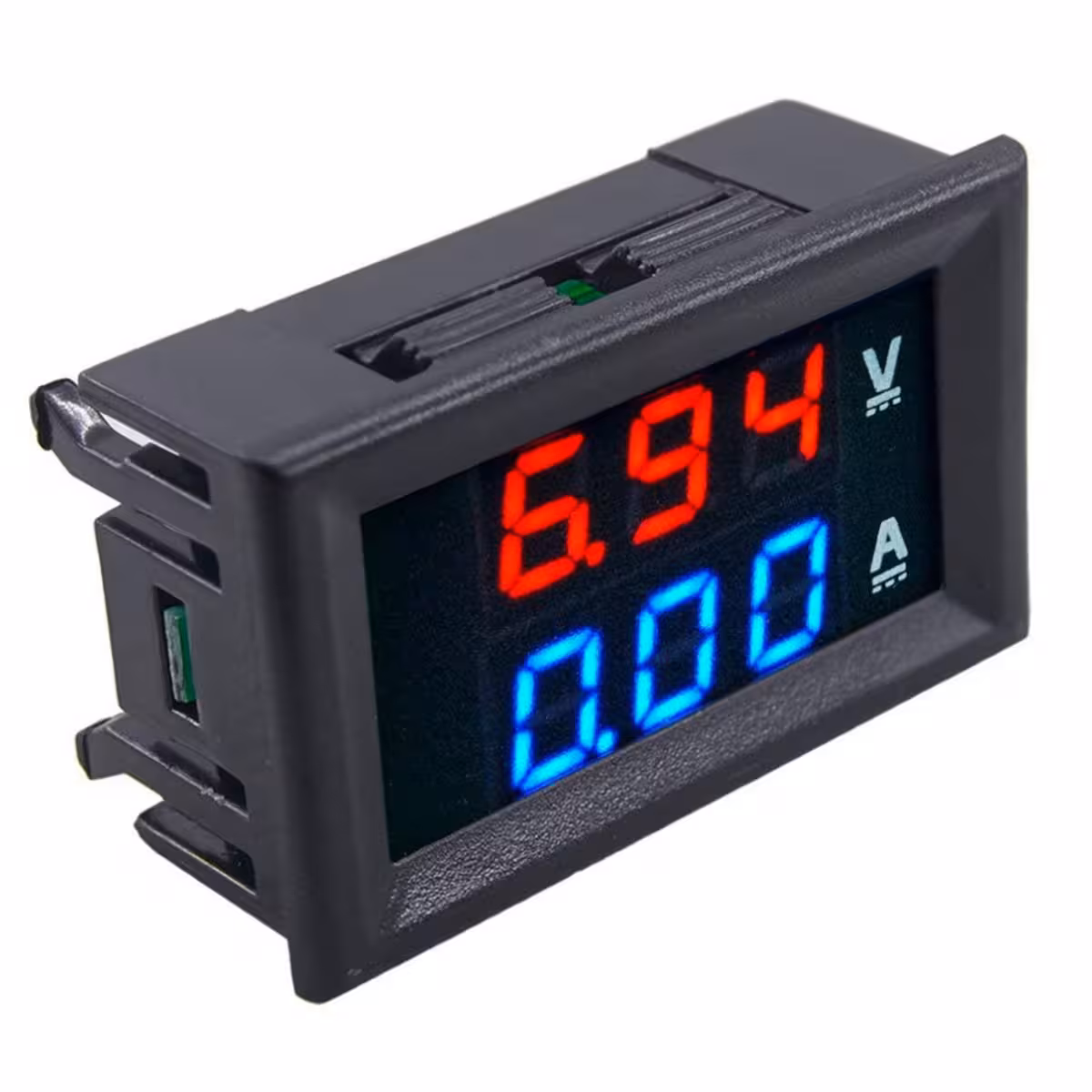 Skaitmeninis dviejų spalvų ekranas voltui ir amperui stebėti