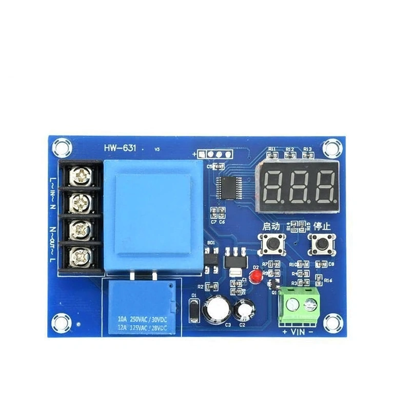 Elektroninis modulis maitinamas 220V valdyti 3,7-120V baterijas