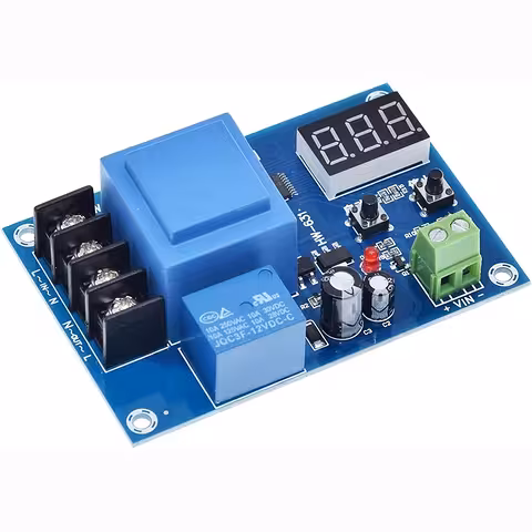 XH-M602 baterijų įkrovimo modulis, reguliuojamos įtampos valdiklis 3.7V–120V 12V, 24V, 48V automobiliams, saulės panelėms ir UPS