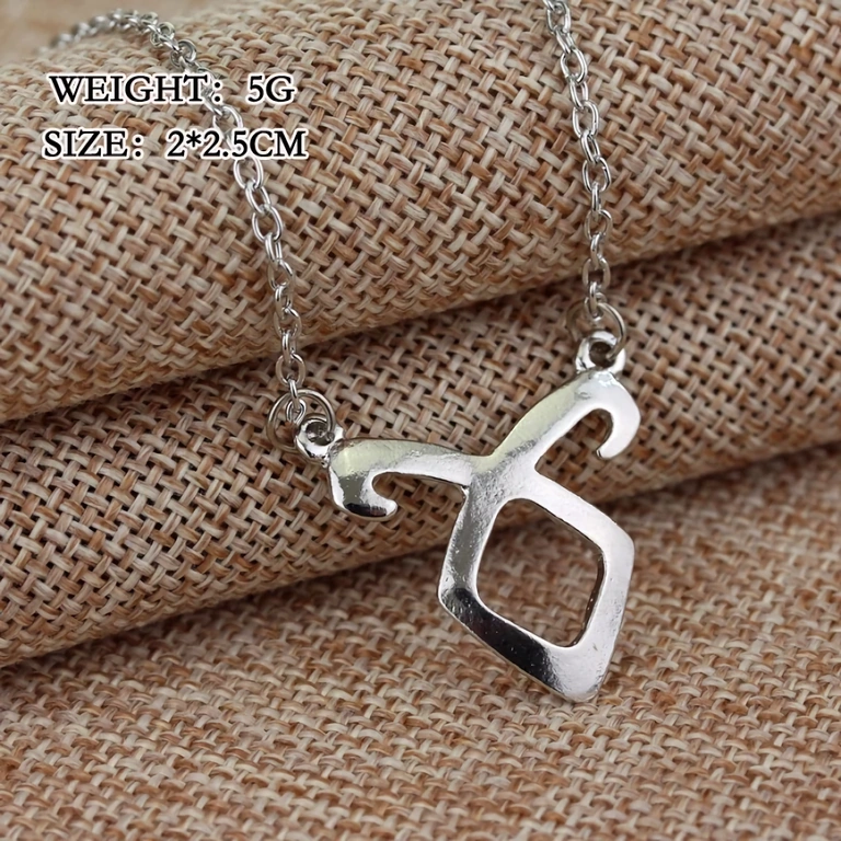 Fantazijos stiliaus angelo grandinėlė – Shadowhunters Sidabriniai fantazijos papuošalai įkvėpti Shadowhunters ir City of Bones