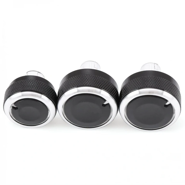 Aliuminio klimatróninių mygtukų 3 vnt. rinkinys AC panelės mygtukai su moderniu dizainu – pilnas 3 dalių rinkinys