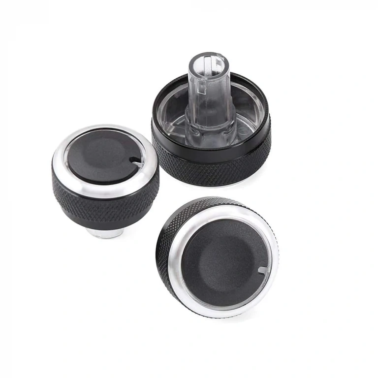 VW klimato valdymo panelės mygtukų pilnas rinkinys Sukamieji mygtukai panelėje oro kondicionieriui VW