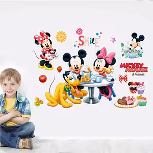 Lipdukas sienai Mickey Mouse, lipnus, dekoratyvinis vaikų kambariui ar kūdikiui