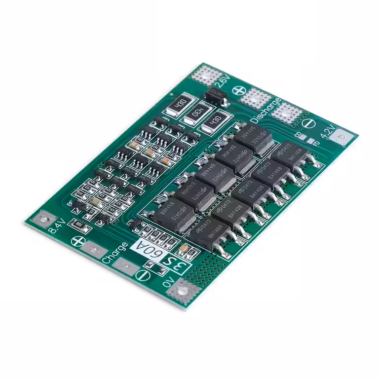 BMS 3S 60A modulis Li-Ion 18650 akumuliatoriams – Įkrovimo, iškrovimo ir balansavimo apsauga