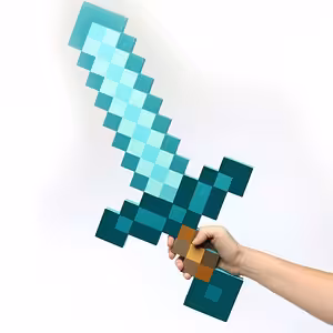 „Minecraft“ deimantinis kardas – EVA putų žaislas, lengvas, idealus vaikams ir cosplay