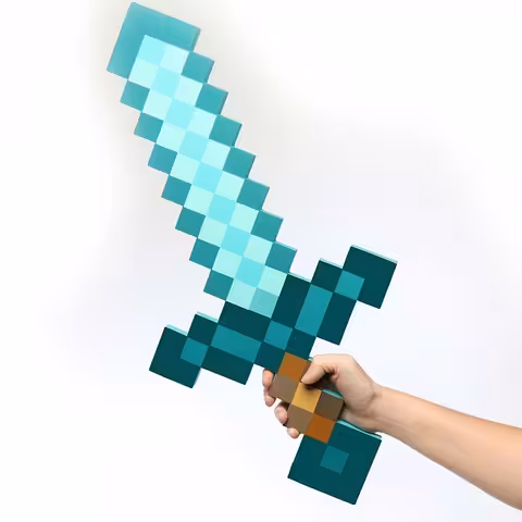 „Minecraft“ deimantinis kardas – EVA putų žaislas, lengvas, idealus vaikams ir cosplay