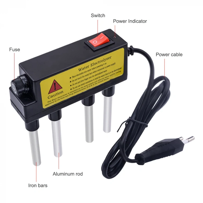 Mažas aparatas greitam vandens testavimui namuose