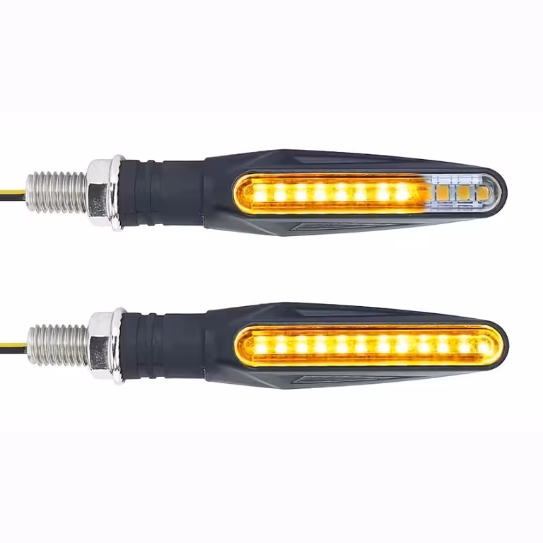 Universali LED motociklo posūkio signalų sistema scuteriui ir ATV
