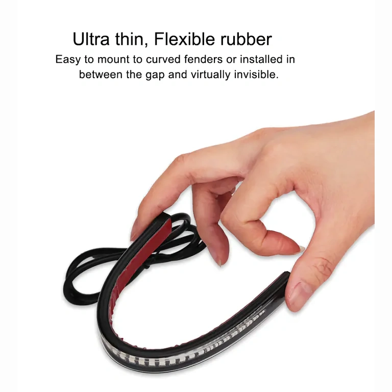 Lanksti LED signalizacija motociklui Lipni LED juosta posūkiams į kairę/dešinę