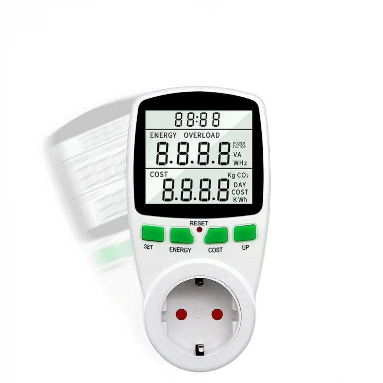 Įrenginys su kWh rodymo funkcija ir mėnesio sąnaudų skaičiavimu