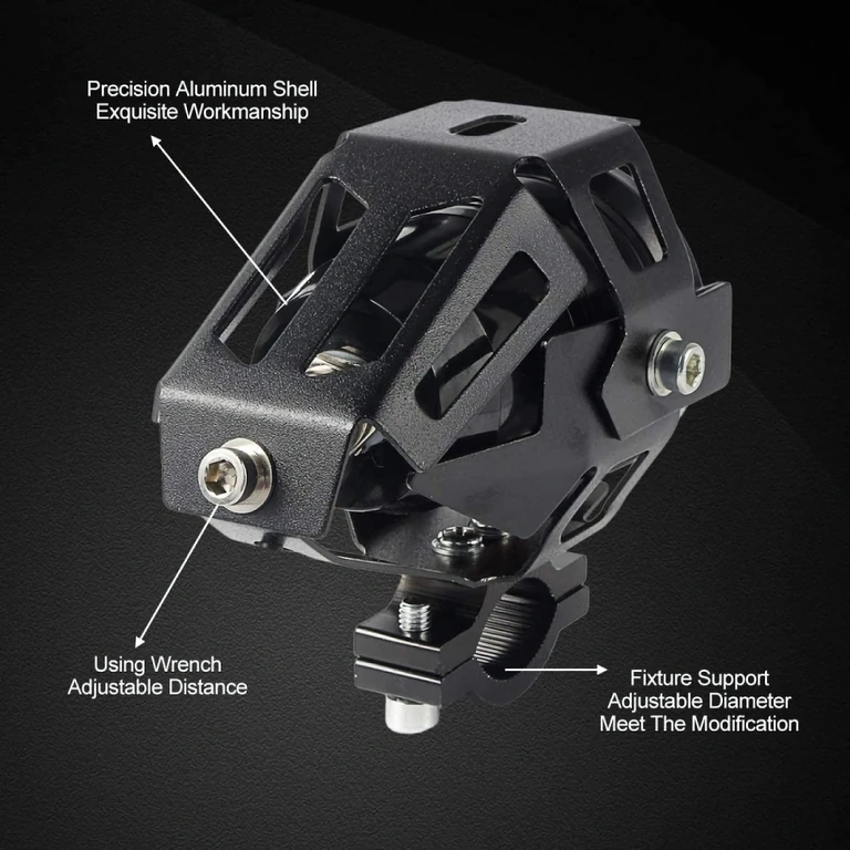 CREE U7 prožektorius motociklui CREE U7 LED žibintas motociklams, su nerūdijančio plieno laikikliu