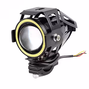 U7 Angel Eyes LED motociklo projektorius – Universalus žibintas 12–85V motociklui, ATV, elektriniam paspirtukui