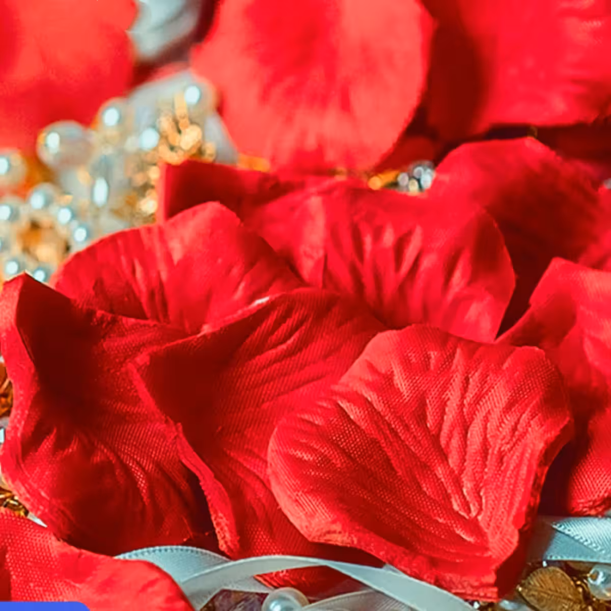 Dirbtiniai raudoni rožių žiedlapiai jubiliejams ir ypatingoms progoms