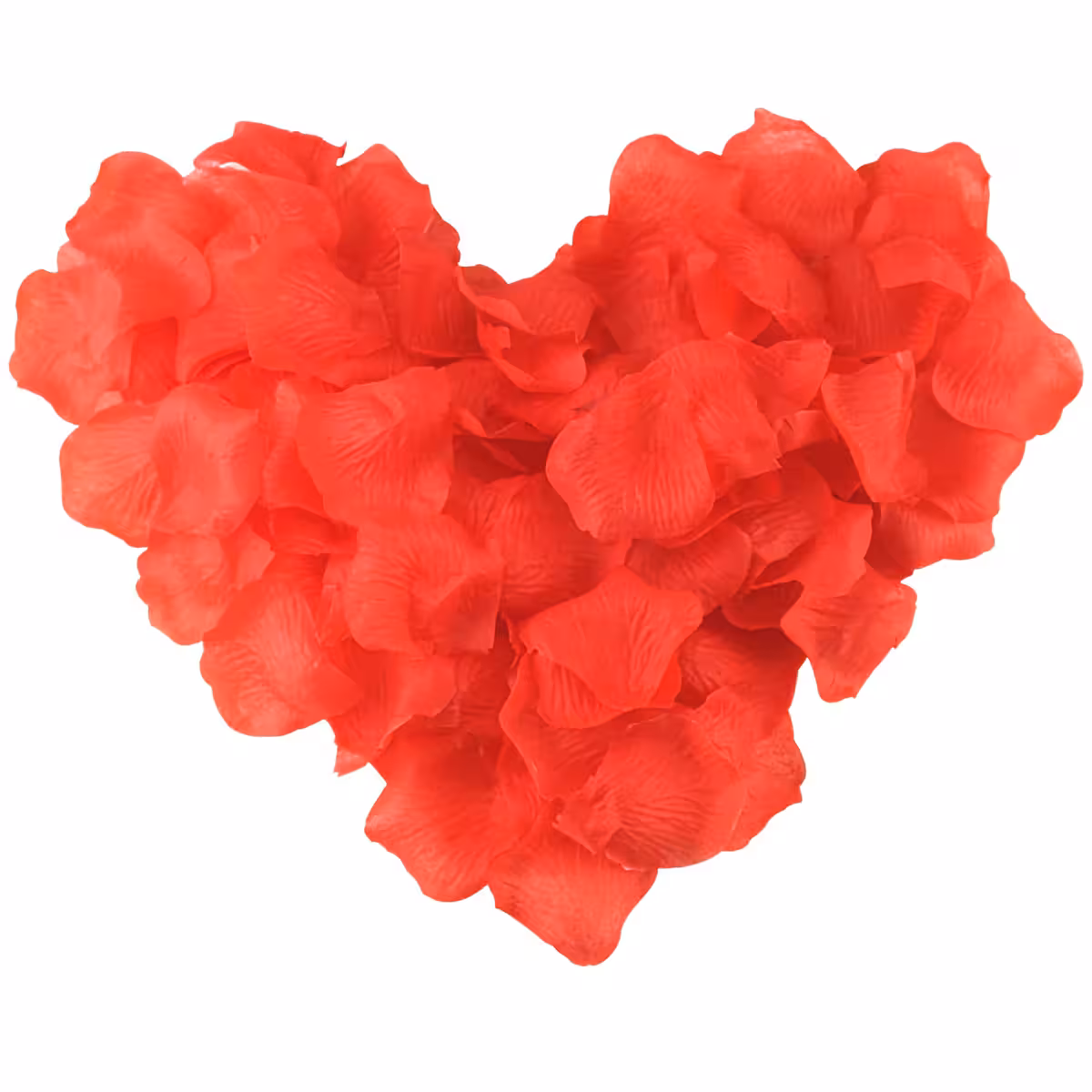 Dirbtiniai raudoni žiedlapiai elegantiškam sužadėtuvių dekorui