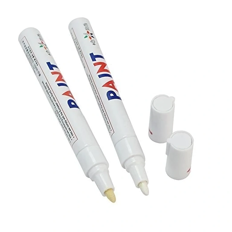 Baltas markeris idealiai tinka automobilių ar dviračių padangoms