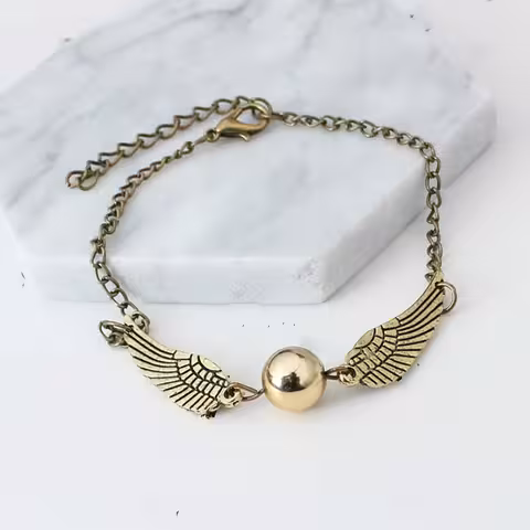 Harry Potter Golden Snitch & Deathly Hallows apyrankė – Auksinė / Sidabrinė, magiška dovana gerbėjams