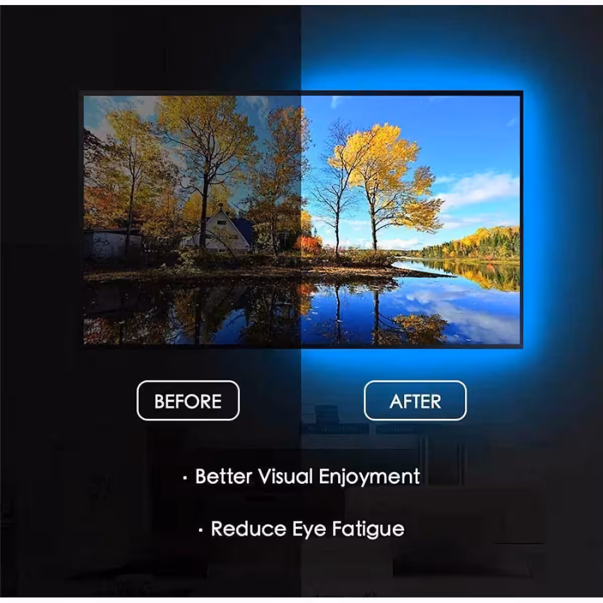 10 m RGB LED USB juosta TV galinei šviesai arba kambario dekorui