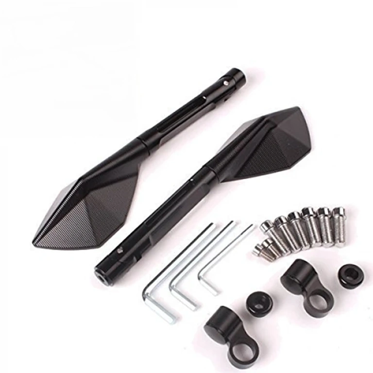 CNC apdirbto aliuminio motociklų veidrodėliai, premium Rizoma dizainas