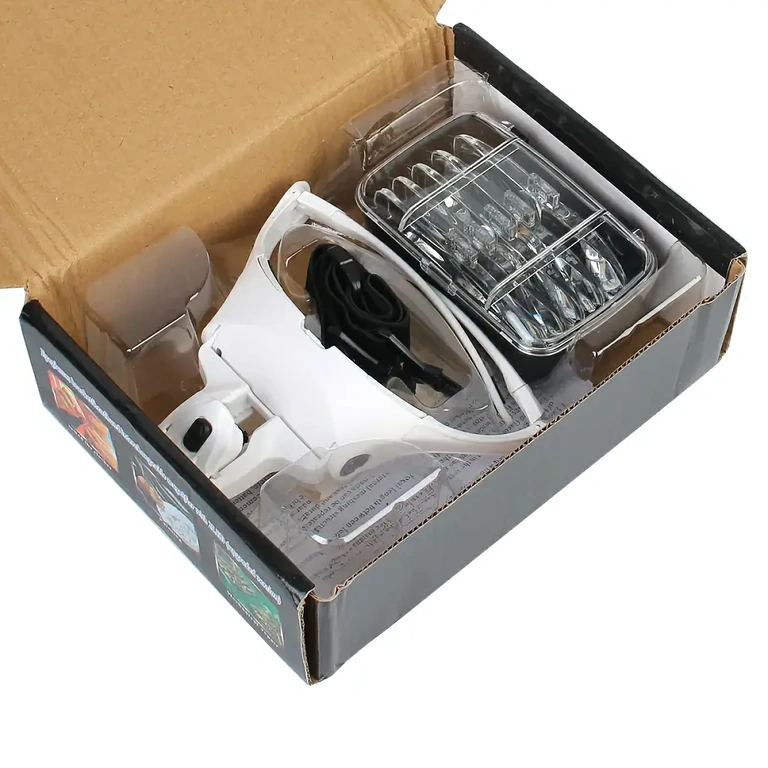 LED akiniai rankdarbiams, tapybai, modeliavimui, siuvimui