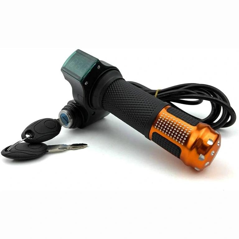 Rankenėlė su raktu ir baterijos indikatoriumi elektriniam paspirtukui 12V-72V