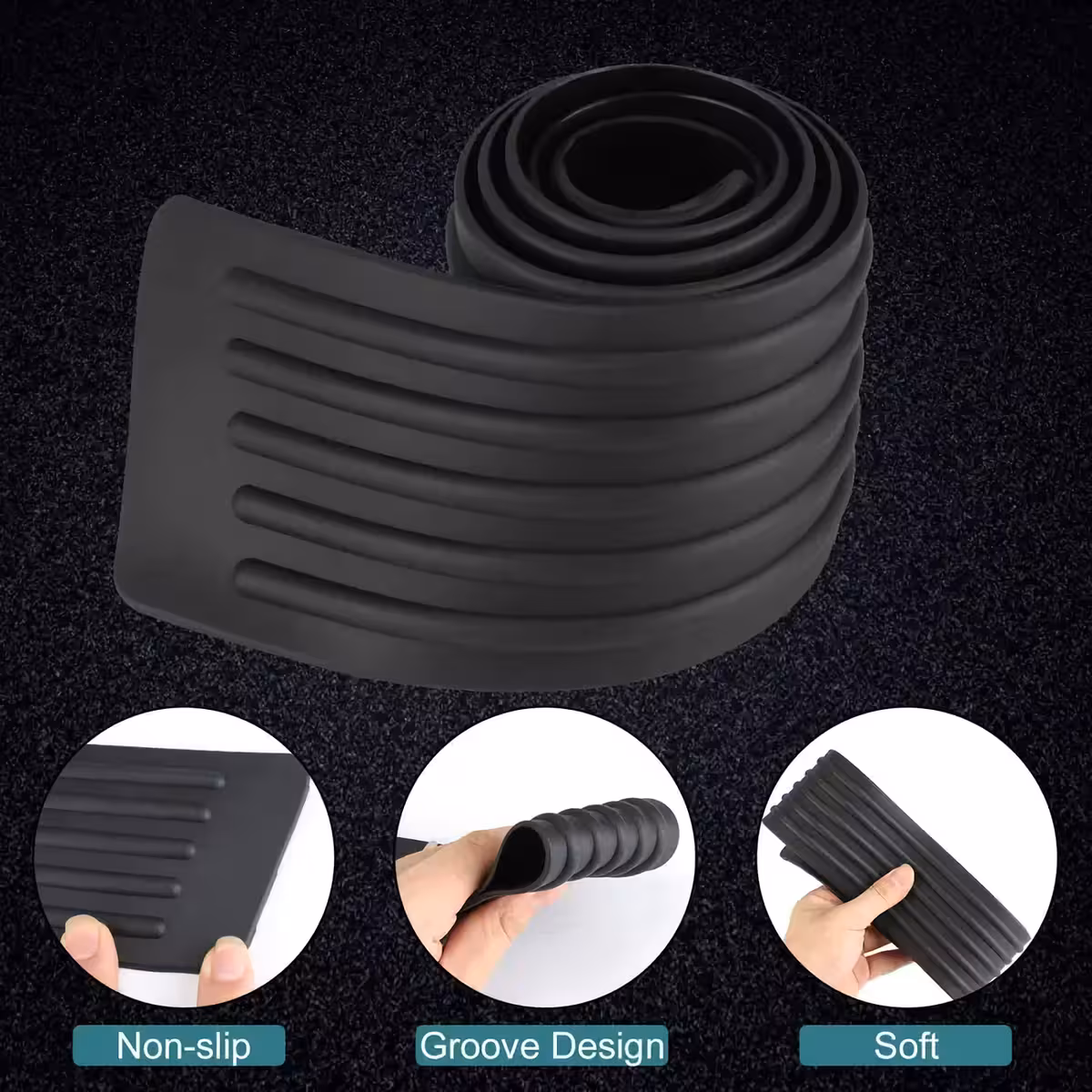 Anti-scratch guminis aksesuaras automobilių barui