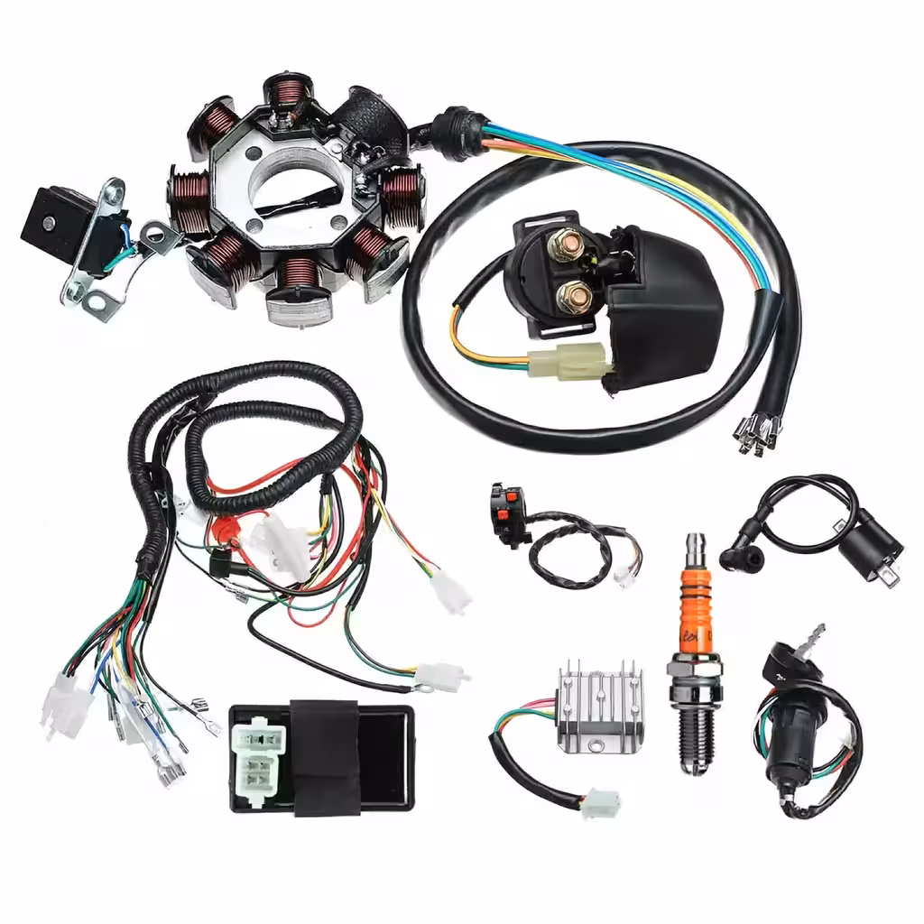 Pilna elektrinė instaliacija kinietiškam ATV 150cc 200cc 250cc 300cc – pilnas vertikalaus variklio 4T laidų komplektas