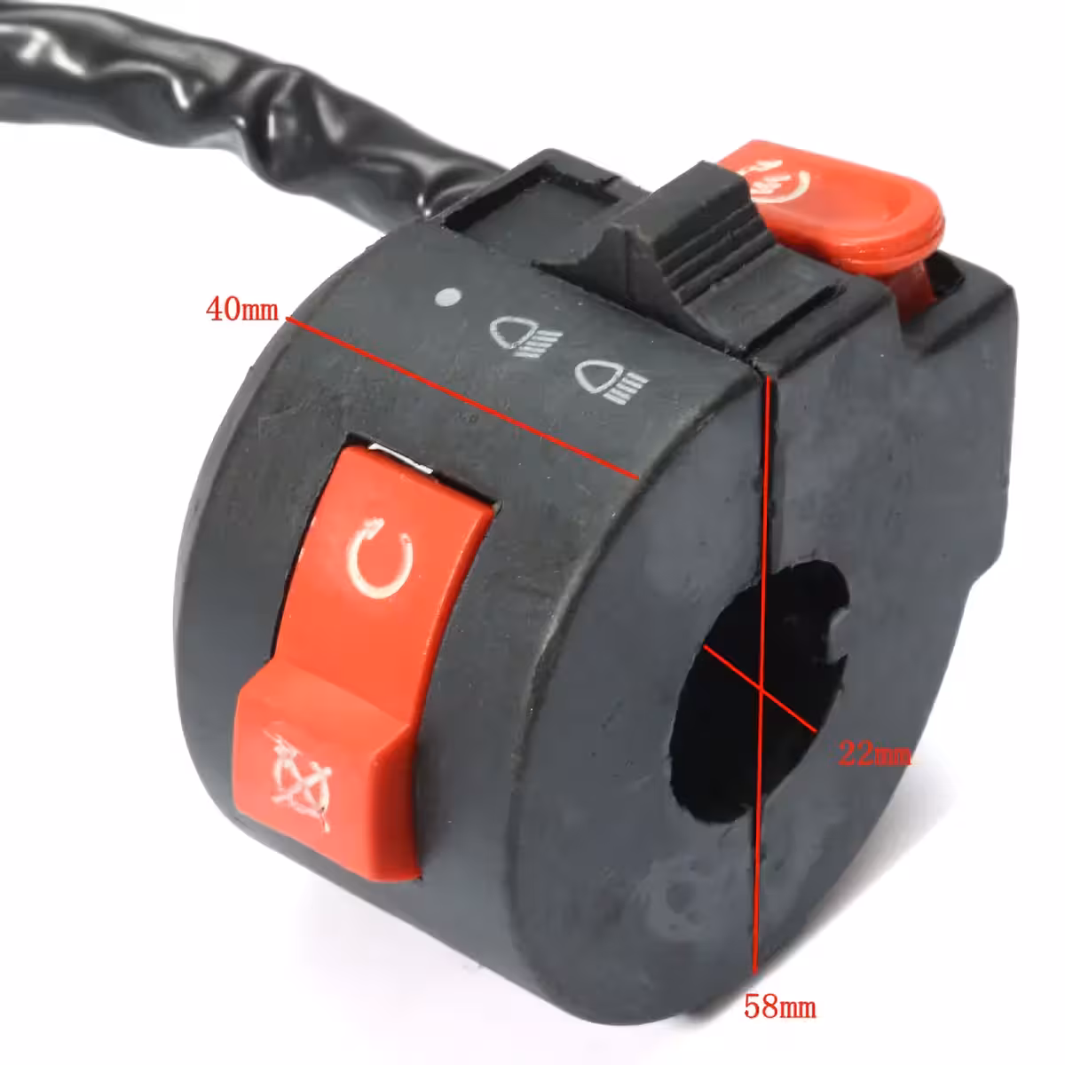 ATV laidai ir valdymo blokas žibintams ir kontaktui