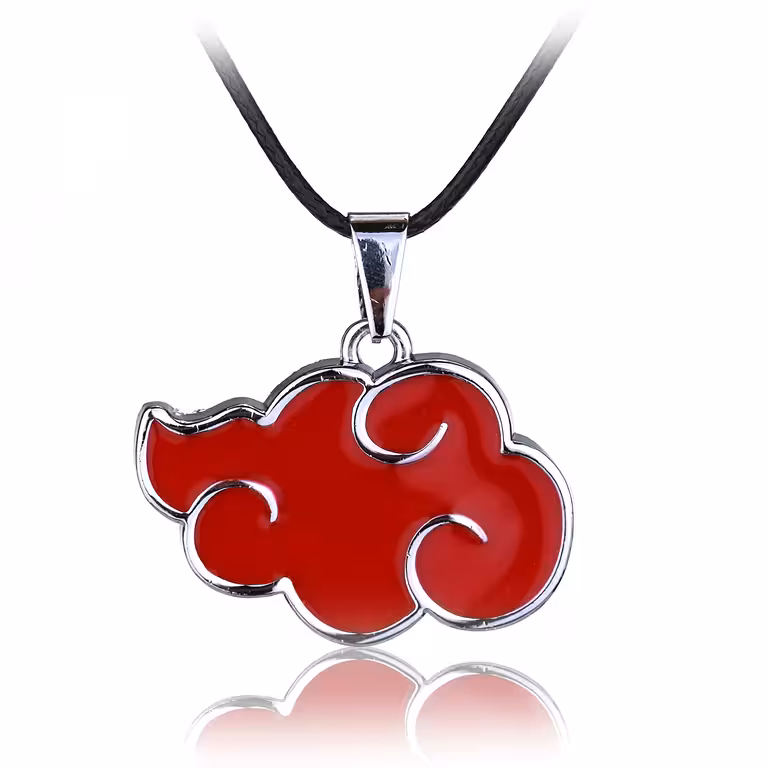 Naruto Cosplay Akatsuki Red Cloud pakabukas – Anime Otaku Sharingan papuošalas