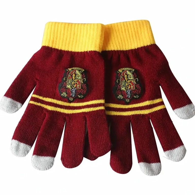 Gryffindor burtininko pirštinės šaltam sezonui Harry Potter Gryffindor stiliaus pirštinės vaikams ir suaugusiems, idealios šaltam sezonui