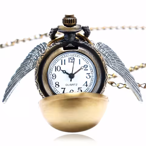 Kišeninis laikrodis su grandinėle – Harry Potter Golden Snitch Quidditch (Quartz)