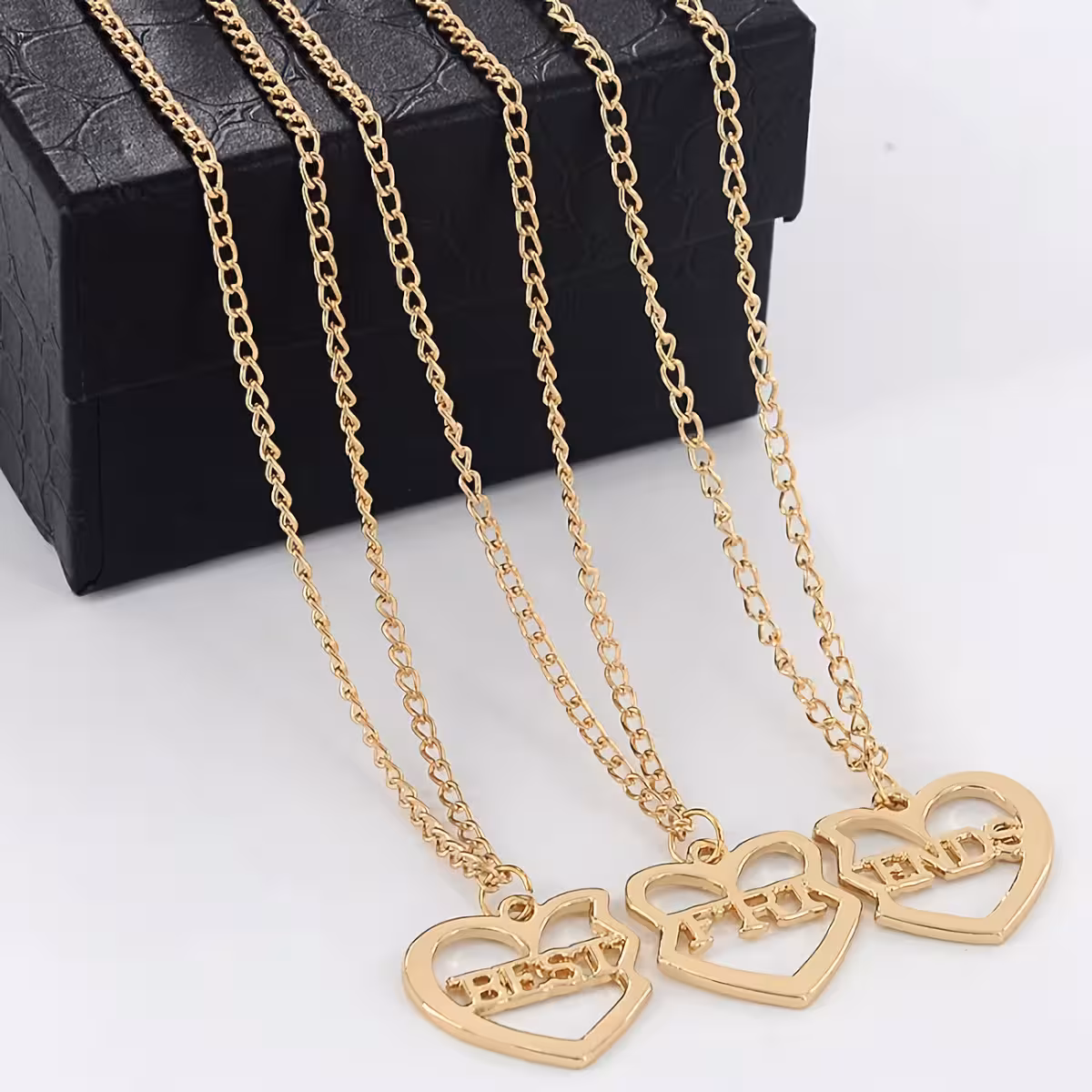 3 draugystės pakabukų rinkinys mergaitėms, Best Friends Forever