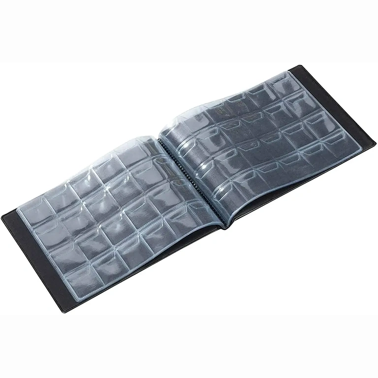 240 kišenių monetoms sąsiuvinis Didelis monetų albumas, 3x3 cm kiekvienai kišenei