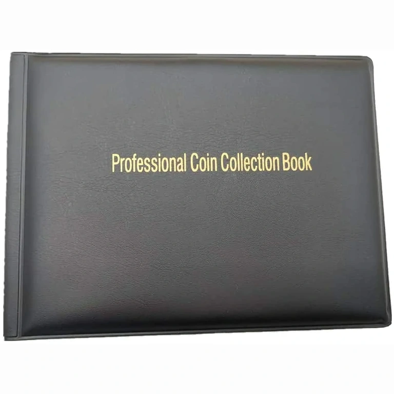 Kompaktiško formato monetų kolekcininkų albumas Albumas su monetų kišenėmis, idealus pradedantiems ir pažengusiems kolekcionieriams