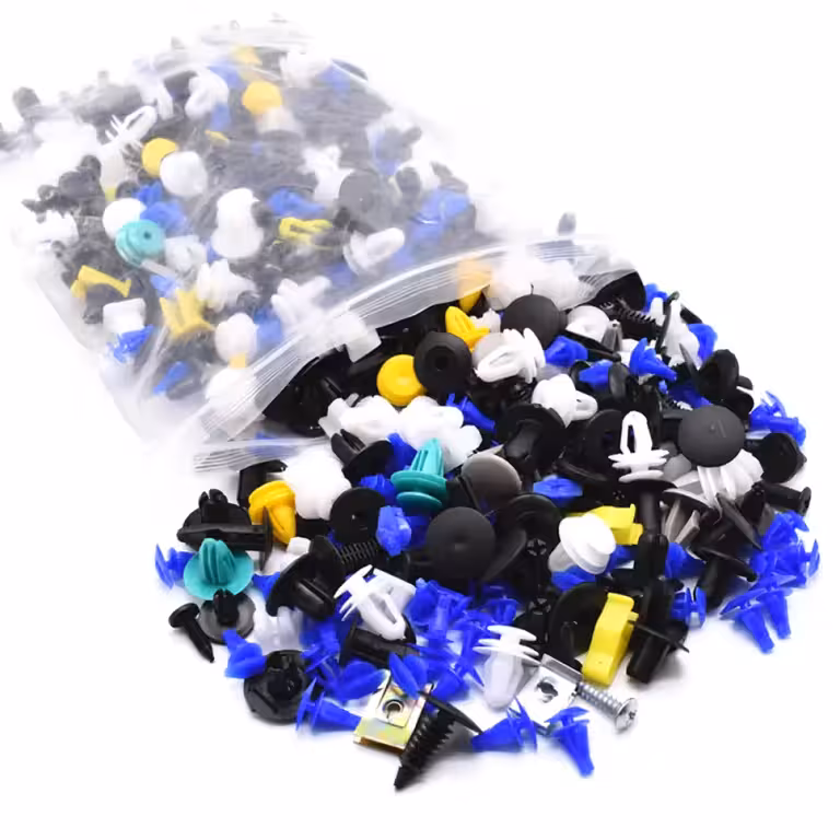 500 vnt universalių automobilių tvirtinimo spaustukų rinkinys – plastikas ir metalas
