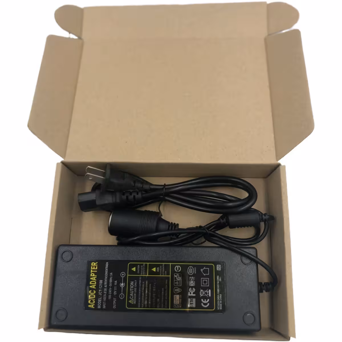 220V AC į 12V DC 10A maitinimo konverteris namams ir automobiliams