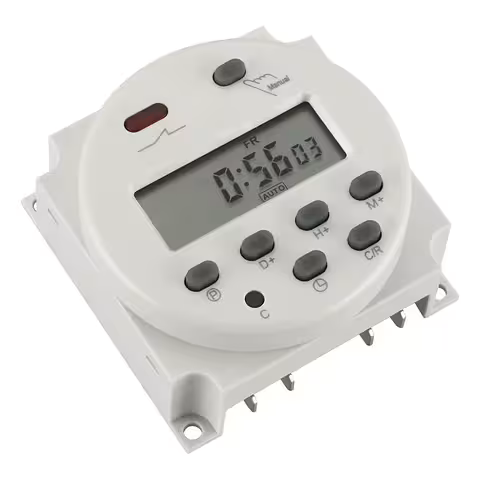 Skaitmeninis laiko relės programatorius 12V – elektroninis laikmatis su ekranu ir 8 ON/OFF programomis
