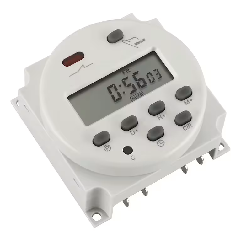 Skaitmeninis laiko relės programatorius 12V – elektroninis laikmatis su ekranu ir 8 ON/OFF programomis