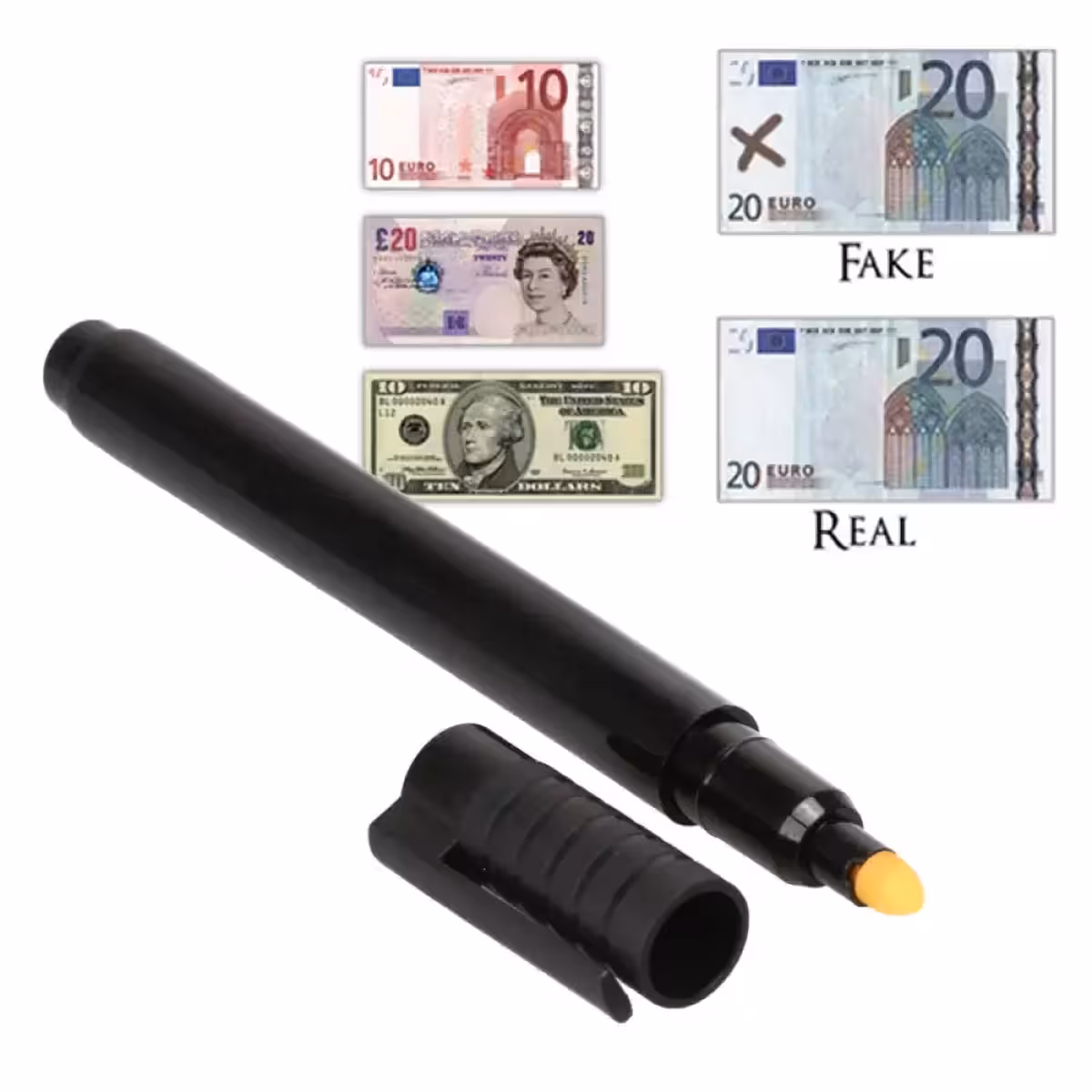 Marker tipo tikrintuvas banknotams, veikia be UV šviesos