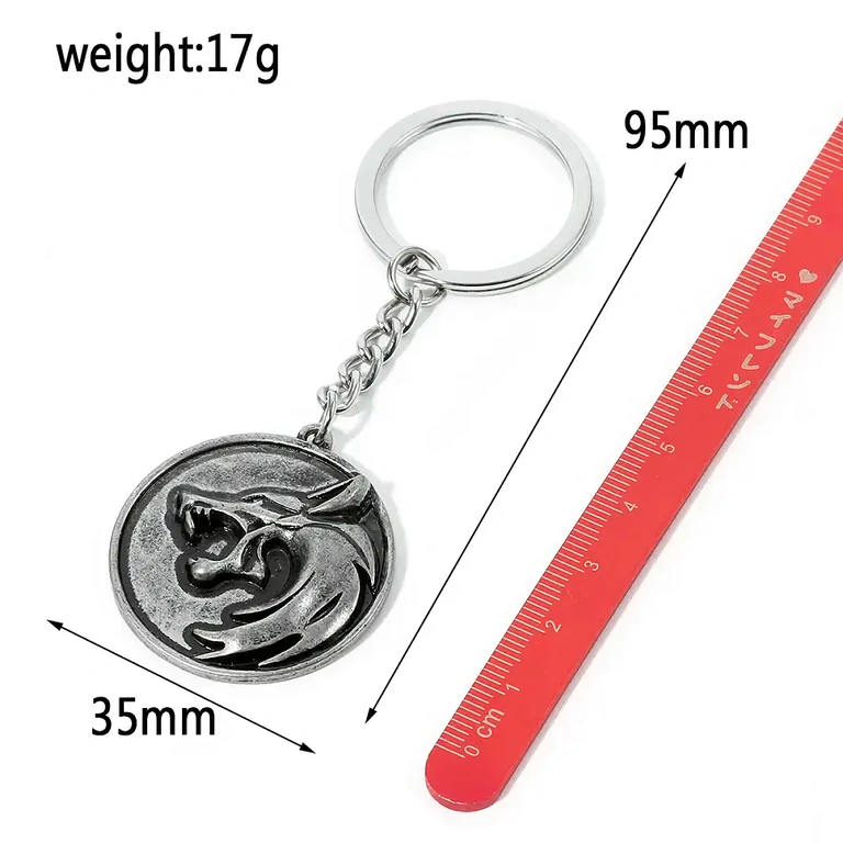 Vyriškas vilko simbolio Witcher rinkinys Vyriški aksesuarai su vilko dizainu, antikinio sidabro