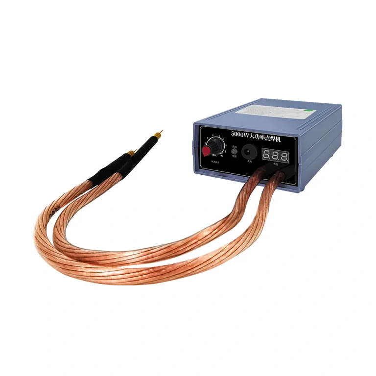 Nešiojamas suvirintojas su reguliuojamais nikelio juostos srovės lygiais