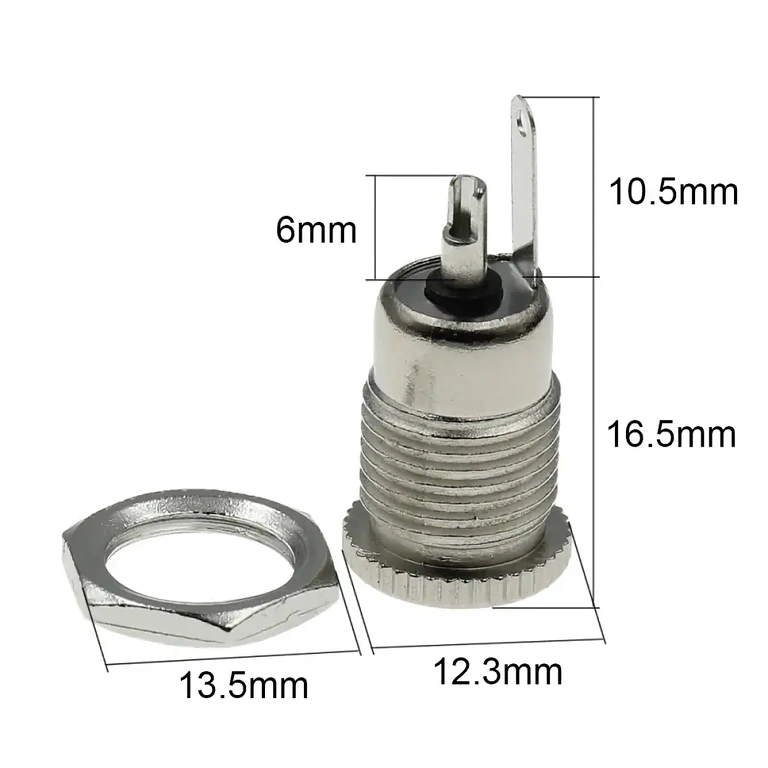 DC moteriškas adapteris kabelio prijungimui prie įvairių prietaisų