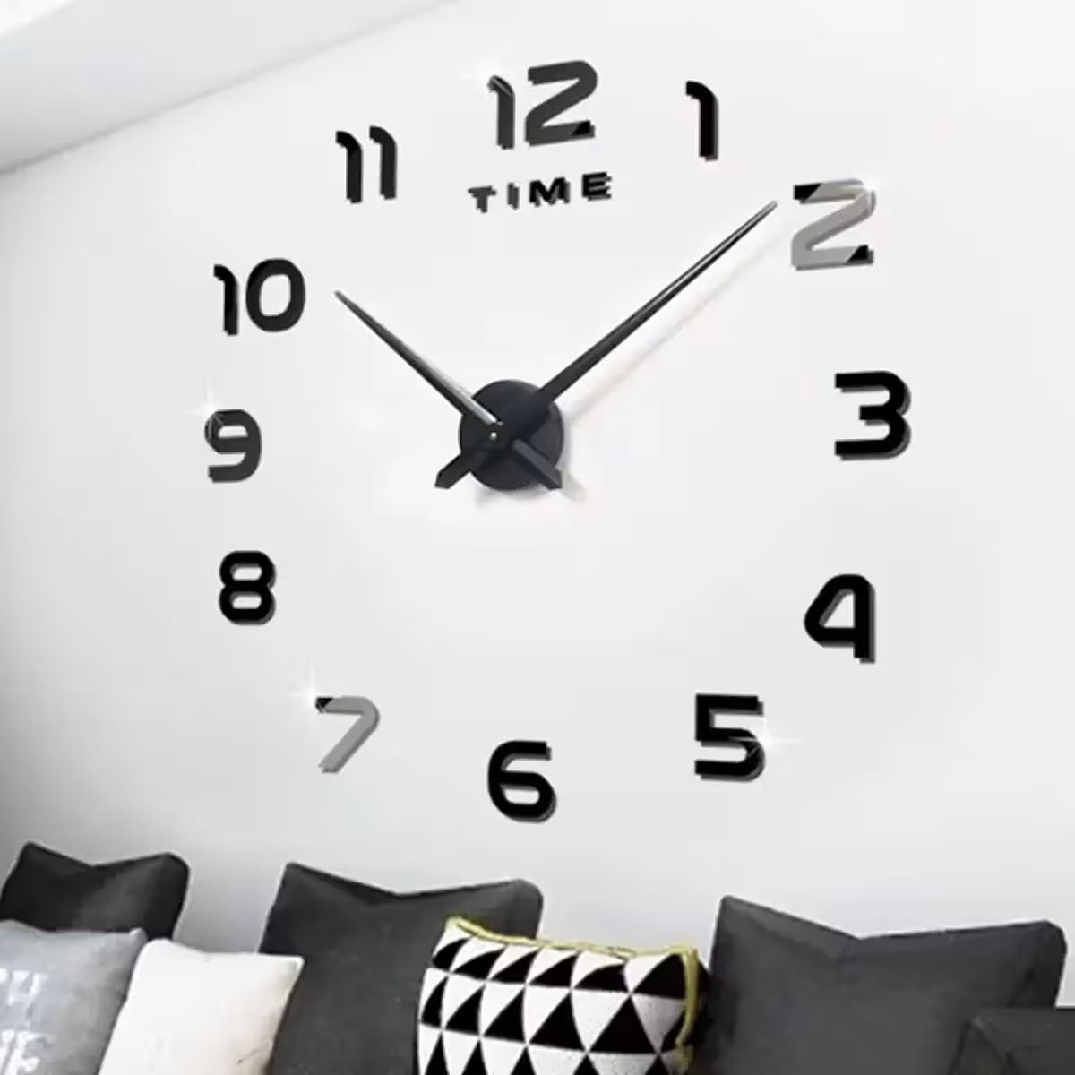 Laikrodis su EVA putų skaitmenimis ir akriliniu stiklu, lengvas montavimas