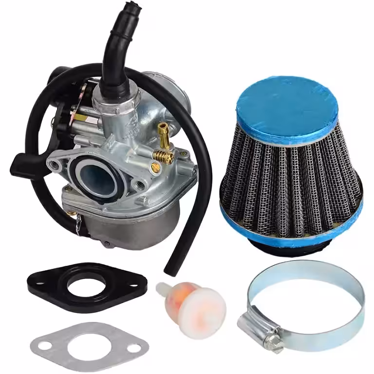 ATV 50cc 107cc 110cc 125cc karbiuratorius su rankiniu smūgiu, oro filtru ir tarpinėmis – patikimos ATV dalys