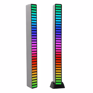 LED RGB juosta su garso aktyvacija – VU matuoklis muzikai, 32 LED, USB-C, įspūdingi efektai